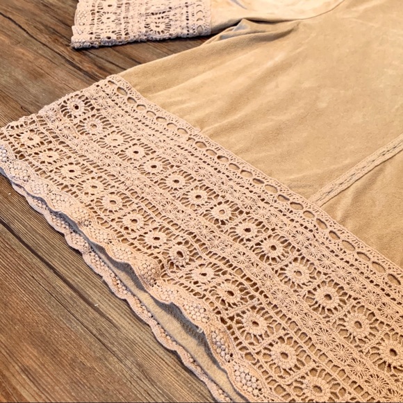 Suede Top with Crochet Detailing - Picture 2 of 5
